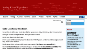 What Wagenbach.de website looked like in 2018 (5 years ago)