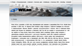 What Wilan.pl website looked like in 2018 (5 years ago)