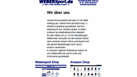 What Webersport.de website looked like in 2018 (5 years ago)