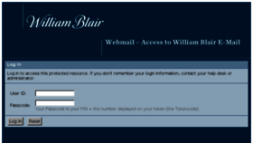 What Webmail.williamblair.com website looked like in 2018 (6 years ago)