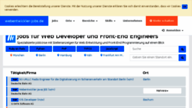 What Webentwickler-jobs.de website looked like in 2018 (5 years ago)