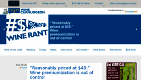 What Winecurmudgeon.com website looked like in 2018 (6 years ago)