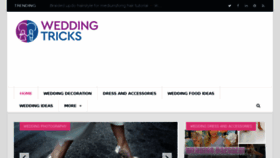 What Weddingtricks.com website looked like in 2018 (5 years ago)