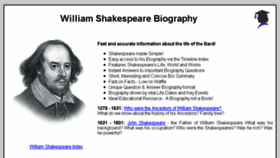 What William-shakespeare.org.uk website looked like in 2018 (5 years ago)