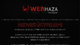 What Webhaza.hu website looked like in 2018 (6 years ago)