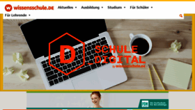 What Wissensschule.de website looked like in 2018 (5 years ago)