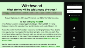 What Witchwoodroleplaying.com website looked like in 2018 (5 years ago)