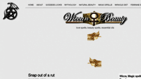 What Wiccanbeauty.com website looked like in 2018 (5 years ago)