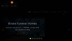 What Wiebefuneralhomes.com website looked like in 2018 (5 years ago)