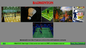 What Worldbadminton.com website looked like in 2018 (5 years ago)