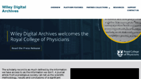 What Wileydigitalarchives.com website looked like in 2018 (5 years ago)