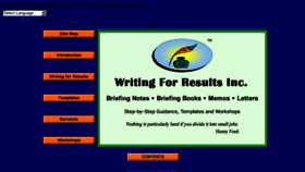 What Writingforresults.net website looked like in 2018 (5 years ago)