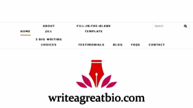 What Writeagreatbio.com website looked like in 2018 (6 years ago)