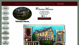 What Wilbrahammansion.com website looked like in 2018 (5 years ago)