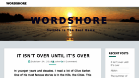 What Wordshore.com website looked like in 2018 (5 years ago)