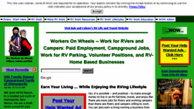 What Work-for-rvers-and-campers.com website looked like in 2018 (5 years ago)