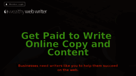 What Wealthywebwriter.com website looked like in 2018 (5 years ago)