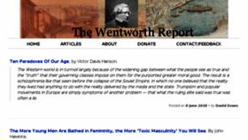 What Wentworthreport.com website looked like in 2018 (5 years ago)
