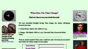 What Whendoesthetimechange.com website looked like in 2018 (5 years ago)