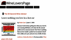 What Wineloverspage.com website looked like in 2018 (5 years ago)