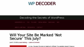 What Wpdecoder.com website looked like in 2018 (5 years ago)