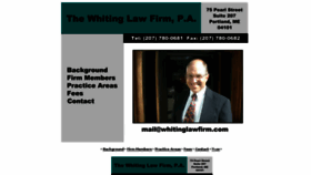 What Whitinglawfirm.com website looked like in 2018 (5 years ago)