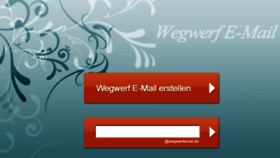 What Wegwerfemail.de website looked like in 2018 (5 years ago)