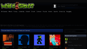 What Weirdgames.net website looked like in 2018 (5 years ago)
