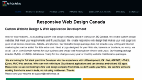 What Webforless.ca website looked like in 2018 (5 years ago)