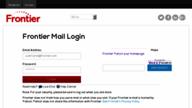 What Webmail.frontier.com website looked like in 2018 (5 years ago)