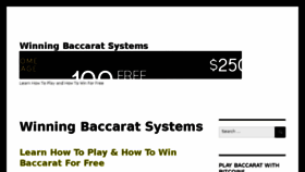 What Winningbaccaratsystems.com website looked like in 2018 (5 years ago)