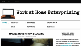 What Workathomeenterprising.com website looked like in 2018 (5 years ago)