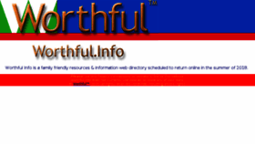 What Worthful.info website looked like in 2018 (5 years ago)