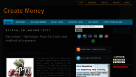 What Www-createmoney.blogspot.com website looked like in 2018 (5 years ago)