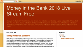 What Wwemoneyinthebank2018.blogspot.com website looked like in 2018 (5 years ago)
