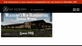 What Weatherby.com website looked like in 2018 (5 years ago)