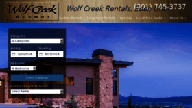 What Wolfcreekrentals.com website looked like in 2018 (5 years ago)