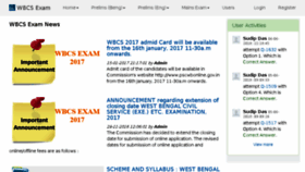 What Wbcs.wbexams.com website looked like in 2018 (5 years ago)