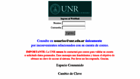 What Webmail.unr.edu.ar website looked like in 2018 (5 years ago)
