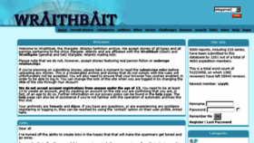 What Wraithbait.com website looked like in 2018 (5 years ago)