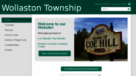 What Wollastontownship.ca website looked like in 2018 (5 years ago)