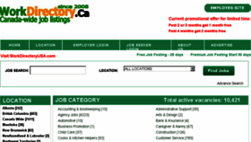 What Workdirectory.ca website looked like in 2018 (5 years ago)