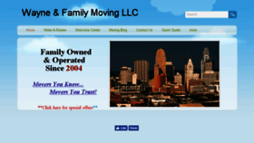 What Wayneandfamilymoving.com website looked like in 2018 (5 years ago)