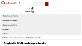 What Weihnachtsgeschenke.org website looked like in 2018 (5 years ago)