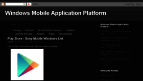 What Windowsmobileapplicationplatform.blogspot.com website looked like in 2018 (5 years ago)