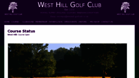 What Westhillgc.co.uk website looked like in 2018 (5 years ago)