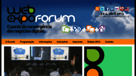 What Webexpoforum.com.br website looked like in 2018 (5 years ago)