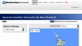 What Weathermap.co.nz website looked like in 2018 (5 years ago)