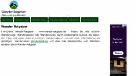 What Wander-ratgeber.de website looked like in 2018 (5 years ago)