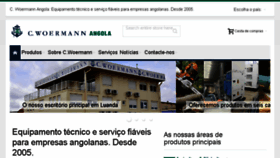 What Woermann-angola.com website looked like in 2018 (5 years ago)